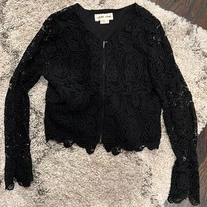 Lace zip up Cardigan